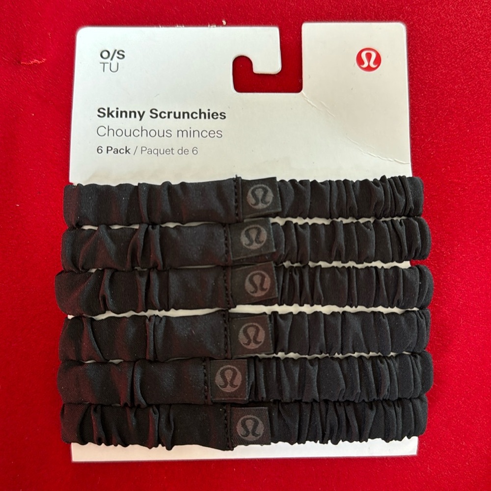 Lululemon Skinny Scrunchies 6 Pack NWT